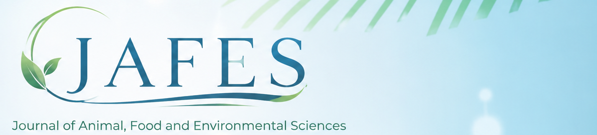 JOURNAL OF ANIMAL, FOOD AND ENVIRONMENTAL SCIENCES